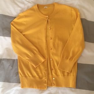 Like New J Crew Yellow Cardigan